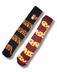 Kids 6 Pack Thermal Wellington Boot Socks - Assorted Fun Animal Designs