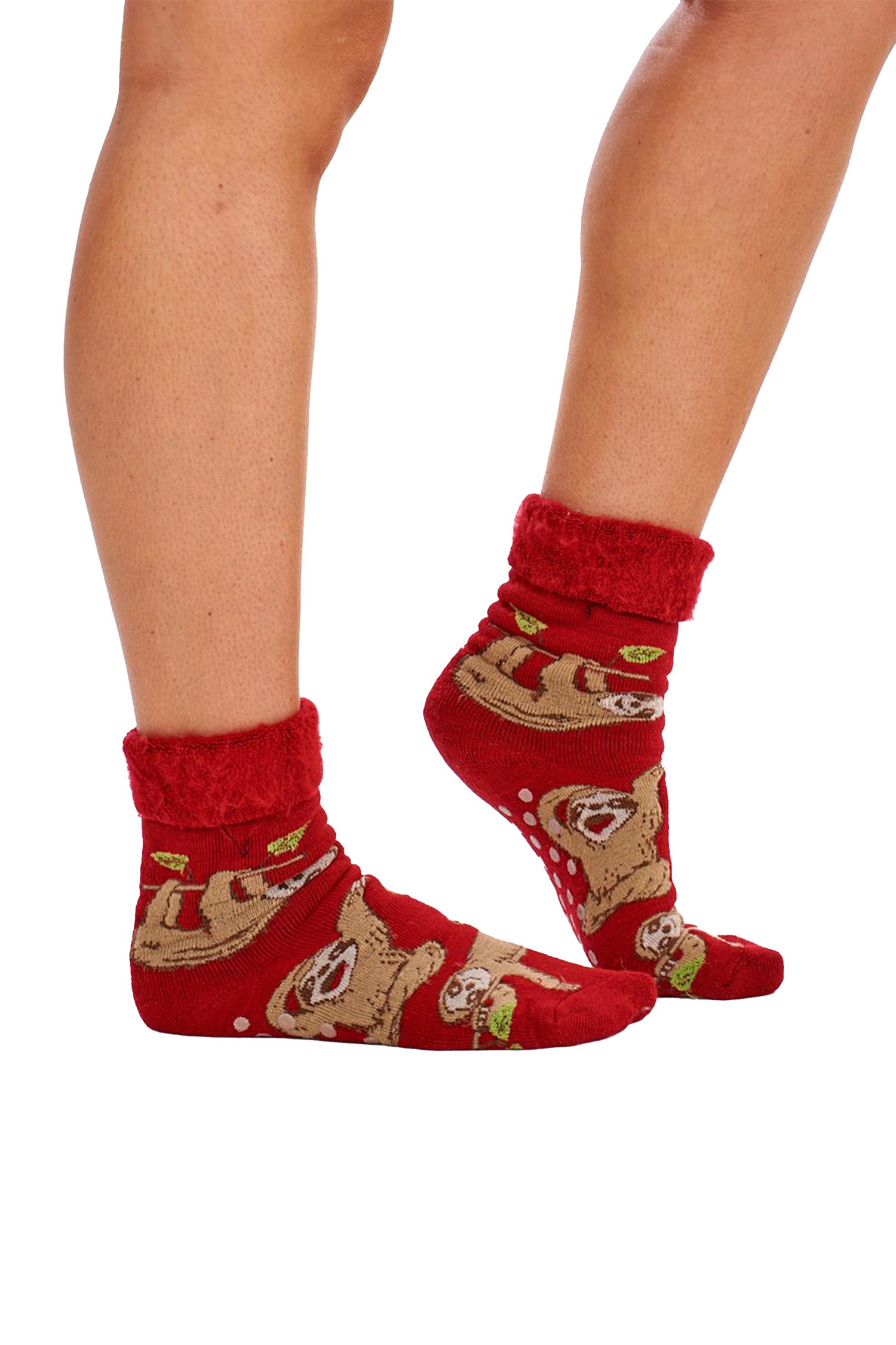 Ladies 4 Pack Super Soft Bed Socks, Fleece Lined Brushed Thermal - Animal Print