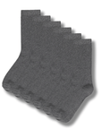 Kids 12 Pack Ankle Cotton Rich Plain School Socks - Grey