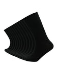 Ladies 12 Pack Bamboo Socks, Mid Calf, Non Elastic Anti Bacterial Socks - Black
