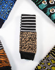Ladies 5 Pack Wellington Boot Socks - Animal Skin Stripe Designs
