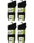 Ladies 12 Pack Bamboo Socks - Super Soft Anti Bacterial Socks - Black