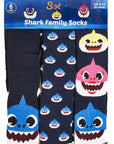Mens 6 Pack Novelty Socks Cotton Rich Family Gift - Shark Design