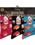 Mens 6 Pack Novelty Socks Cotton Rich Dad Gift - Sushi Designs