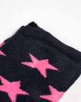 Ladies 5 Pack Wellington Boot Socks, Thermal - Hearts, Stars and Stripe Patterns