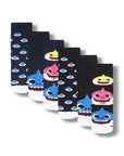 Mens 6 Pack Novelty Socks Cotton Rich Family Gift - Shark Design