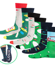 Mens 6 Pack Golf Designs Cotton Rich Socks - Size UK 6-11