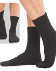 Kids 6 Pack Thick Brushed Thermal Socks - Black