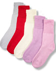 Ladies 5 Pack Non Elastic, Thermal Socks - Assorted Colours and Black