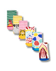 Kids 6 Pack Thermal Wellington Boot Socks - Multi Jungle Designs