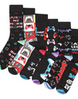 Kids 6 Pack Gamer For Life Socks - Assorted Gaming Controller Designs
