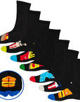 Mens 7 Pack Novelty Socks Cotton Rich Dad Gift - Fast Food Socks