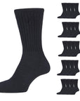 Mens 20 Pack Cotton Rich Sport And Work Socks - Black and White