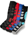 Mens 5 Pack High Performance Thermal Ski Socks - Multicoloured