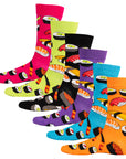 Mens 6 Pack Novelty Socks Cotton Rich Dad Gift - Sushi Designs