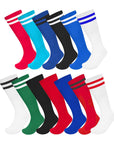 Kids 3 Pack Knee High Striped Sports Football/Rugby/Soccer/Hockey Tube Socks