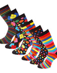Mens 6 Pack Cotton Rich Bright Design Socks UK 6-11