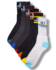 Men 6 Pack Get Fucked Novelty Rude Socks - Black