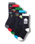 Mens 6 Pack Best Dad: Premium Cotton-Rich Socks