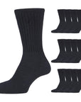 Mens 12 Pack Cotton Rich Sport and Work Socks Work Socks - Black, White and Mix