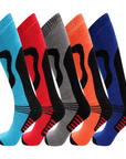 Mens 5 Pack High Performance Thermal Ski Socks - Multicoloured