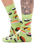 Mens 6 Pack Novelty Socks Cotton Rich Dad Gift - Sushi Designs