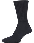 Mens 12 Pack Cotton Rich Sport Socks Work Socks Big Foot - Black and White (UK 12-14)