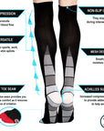 Mens Compression Socks - Circulation & Achilles Support - UK 6-11