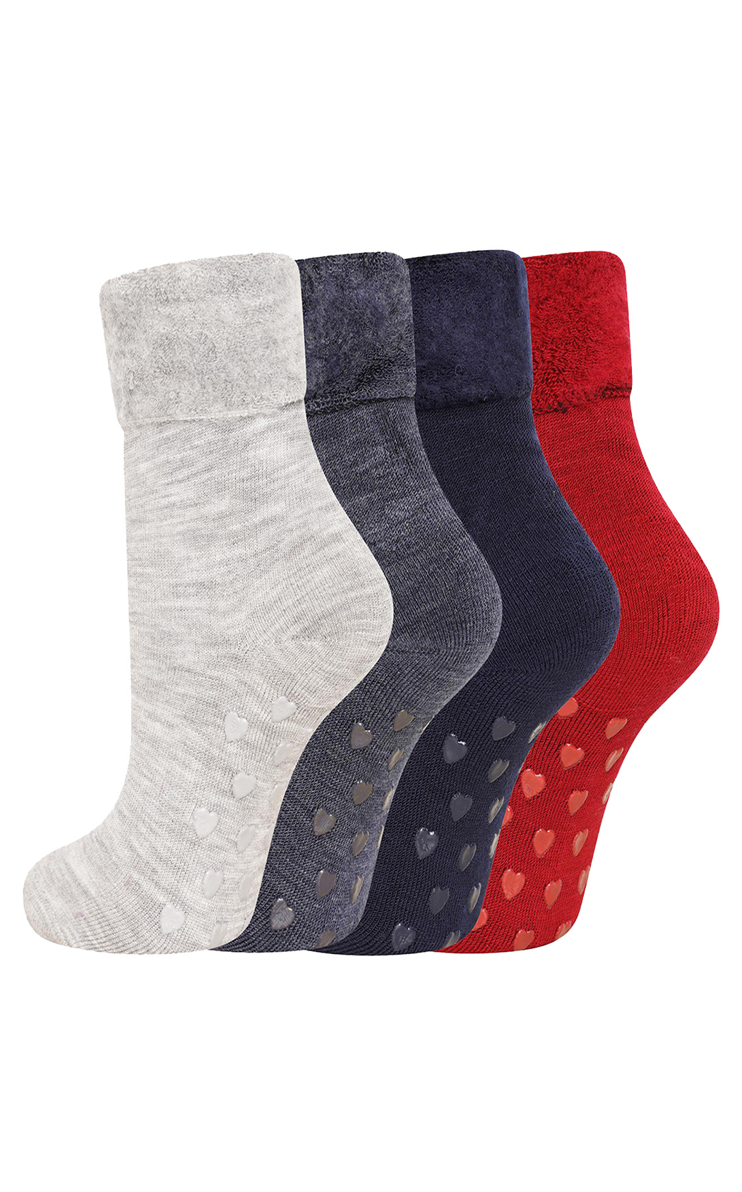 Ladies 4 Pack Super Soft Bed Socks, Fleece Lined Brushed Thermal - Animal Print