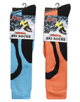 Mens 5 Pack High Performance Thermal Ski Socks - Multicoloured