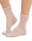 Ladies 6 Pack Bed Socks - Fleece Lined Brushed Thermal - Pastel Assorted Colours