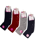 Ladies 4 Pack Super Soft Bed Socks, Fleece Lined Brushed Thermal - Animal Print