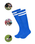 Kids 3 Pack Knee High Striped Sports Football/Rugby/Soccer/Hockey Tube Socks