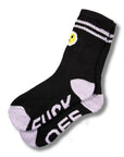 Ladies 6 Pack Fuck Off Novelty Rude Socks - Black