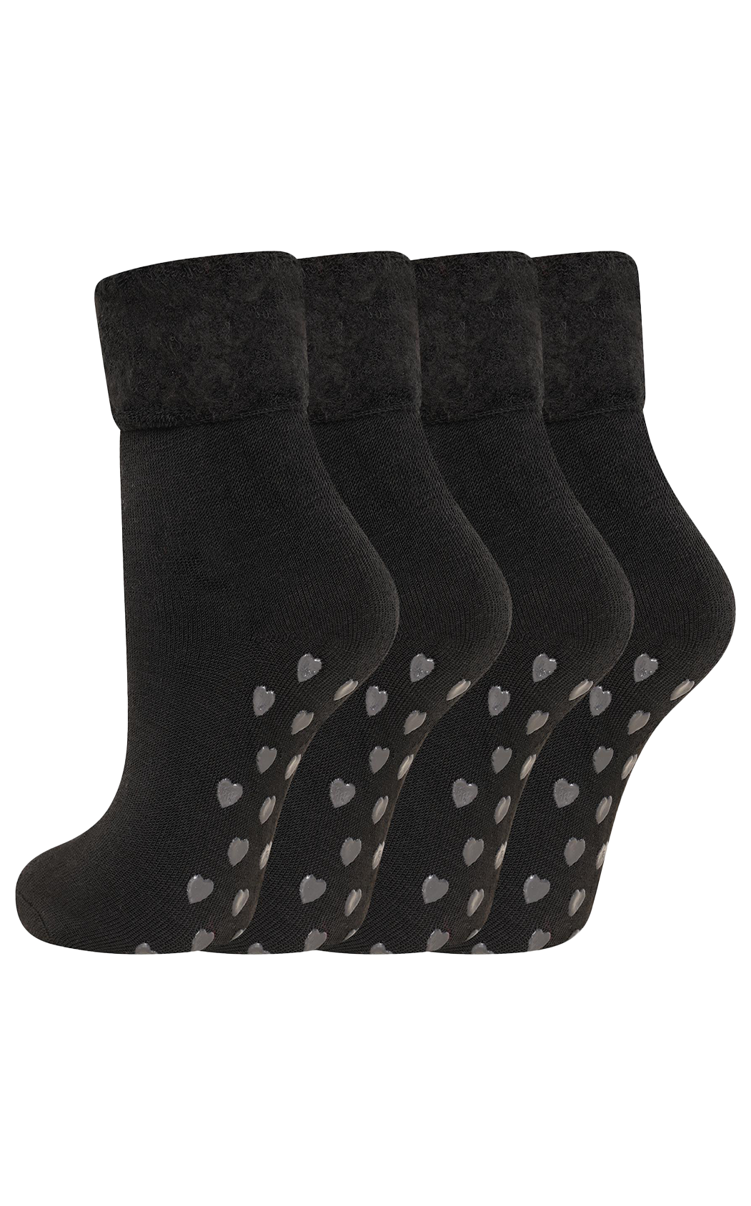 Ladies 4 Pack Super Soft Bed Socks, Fleece Lined Brushed Thermal - Animal Print