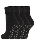 Ladies 4 Pack Super Soft Bed Socks, Fleece Lined Brushed Thermal - Animal Print