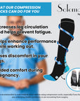 Mens Compression Socks - Circulation & Achilles Support - UK 6-11