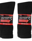 Mens 20 Pack Cotton Rich Sport And Work Socks - Black and White