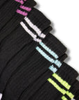 Ladies 6 Pack Fuck Off Novelty Rude Socks - Black