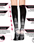 Ladies Compression Socks - Circulation & Achilles Support - UK 4-6