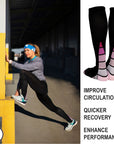Ladies Compression Socks - Circulation & Achilles Support - UK 4-6
