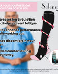 Ladies Compression Socks - Circulation & Achilles Support - UK 4-6