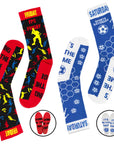 Mens 7 Pack Socks - Days of the Week and Gaming Novelty Design - Cotton Rich