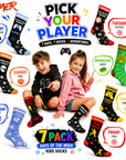 Kids 7 Pack Socks Days of the Week and Gaming Novelty Design - Cotton Rich