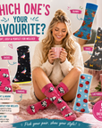 Ladies 5 Pack Wellington Boot Socks, Women's Welly Socks - Animal Designs