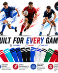 Mens 3 Pack Knee High Striped Sports Football/Rugby/Soccer/Hockey Tube Socks
