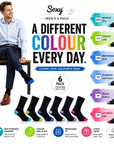 Mens 12 Pack Dress Coloured Heal & Toe Socks