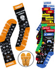 Mens 7 Pack Socks - Days of the Week and Gaming Novelty Design - Cotton Rich
