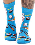 Mens 6 Pack Novelty Socks Cotton Rich Dad Gift - Sushi Designs