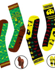 Mens 7 Pack Socks - Days of the Week and Gaming Novelty Design - Cotton Rich